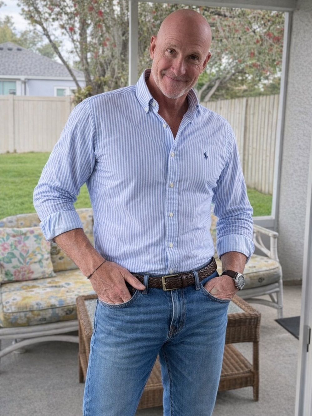 Cherokee Genuine Leather Braided Belt XL Brown Gold Buckle Boho Classic 49.5”